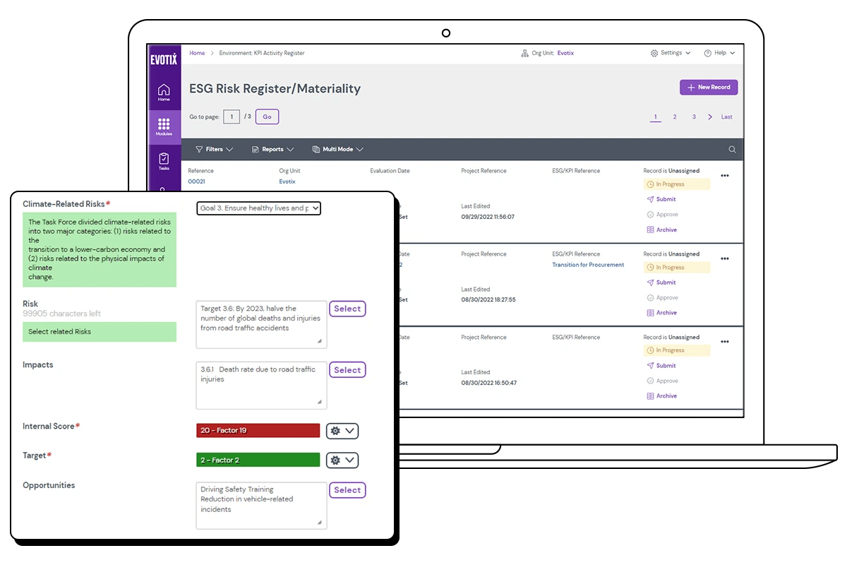 Document your ESG risk register through ehs management software, Assure.