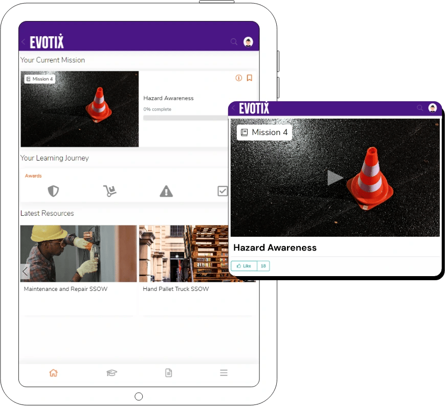 Coach your people on the importance of managing and identifying risk, anywhere, with microlearning