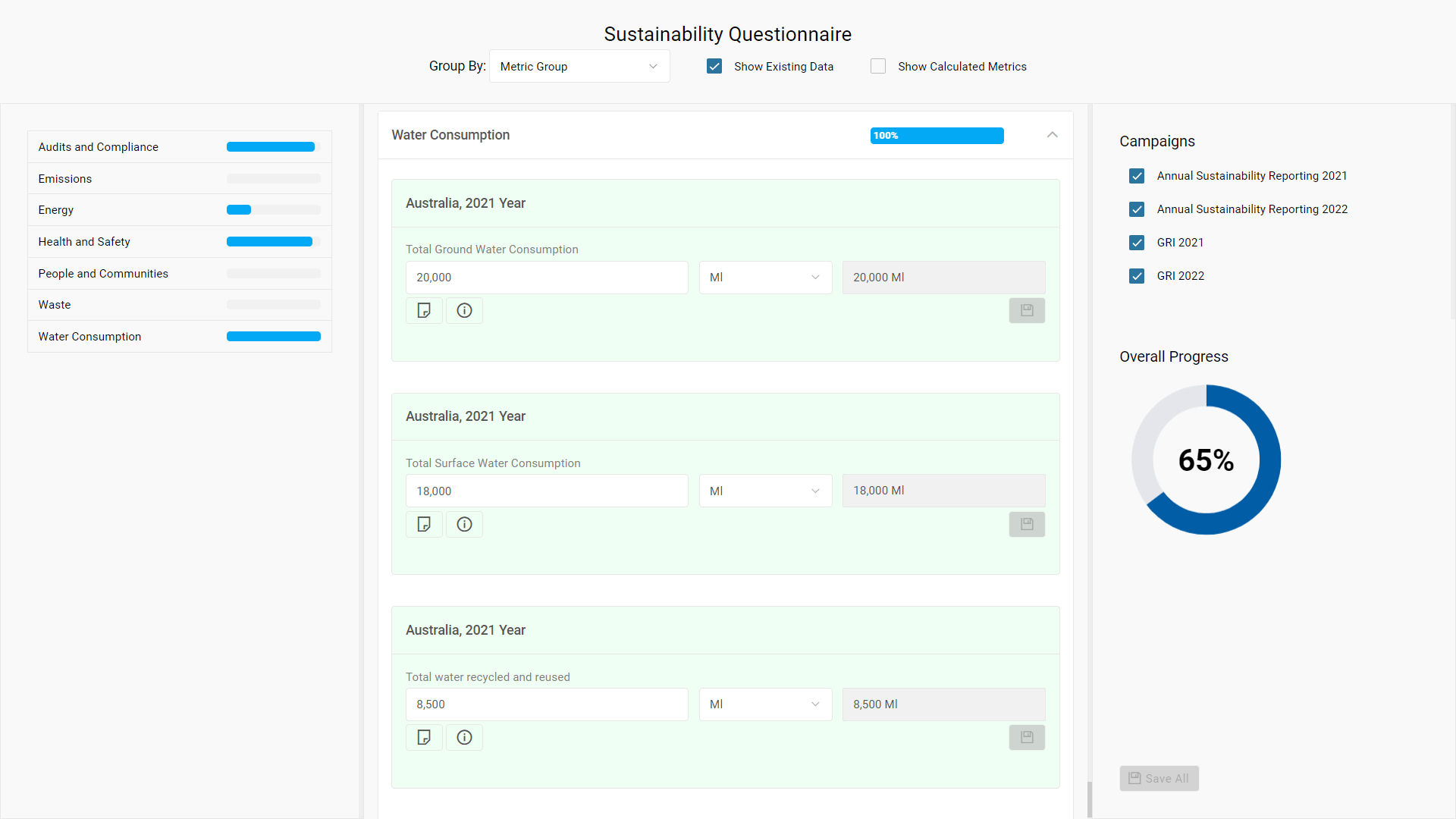 Sustainability Questionnaire
