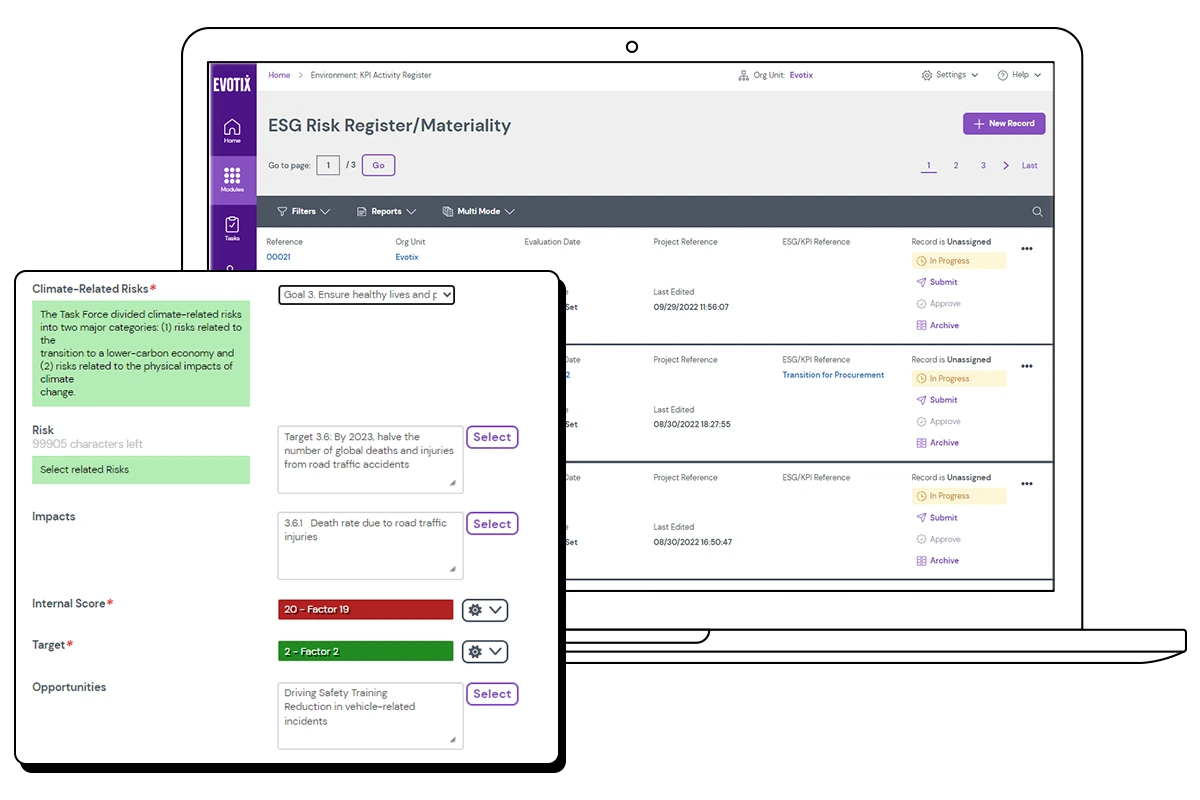 Document your ESG risk register through ehs management software, Assure.
