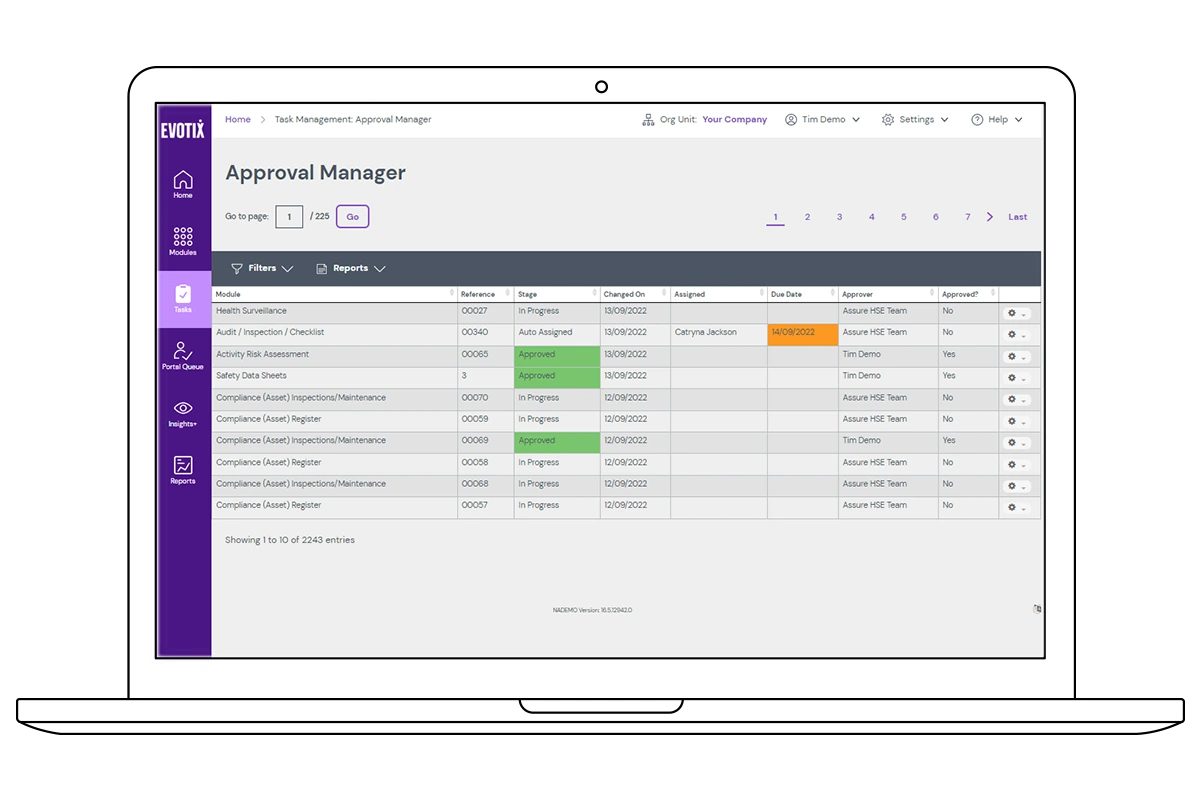 Use safety management software to demonstrate safety compliance.