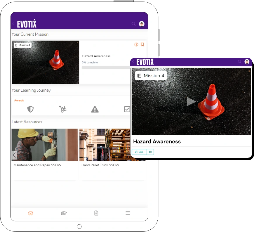 Coach your people on the importance of managing and identifying risk, anywhere, with microlearning