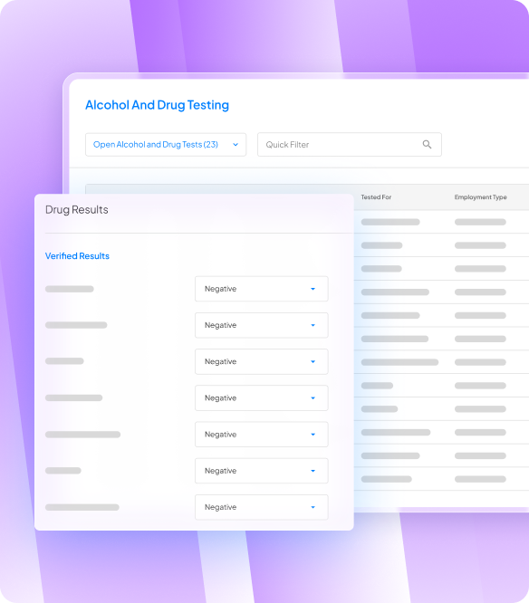 Drug and alcohol testing software features
