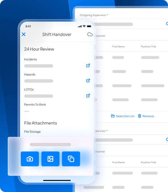 Health and safety shift handover software features