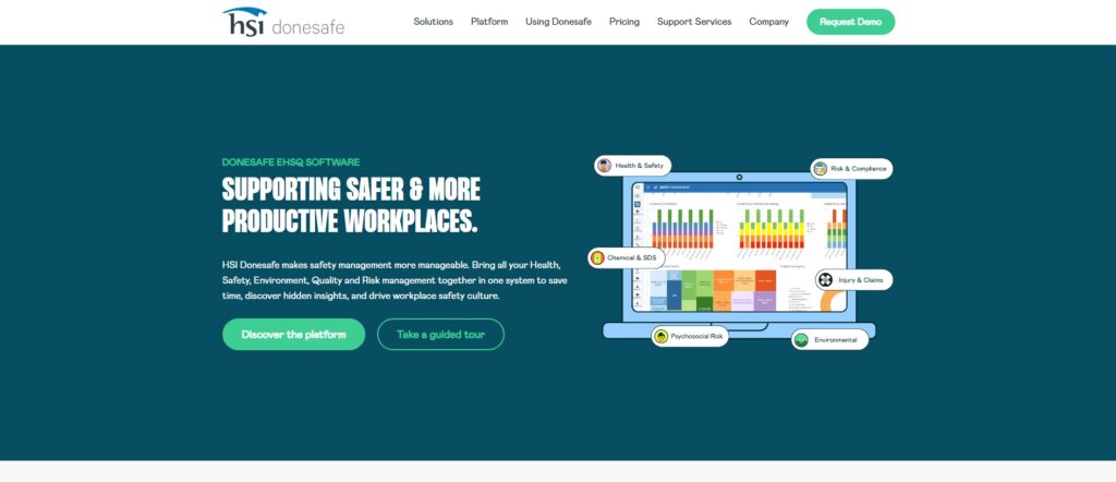 HSI Donesafe Home Page Screenshot