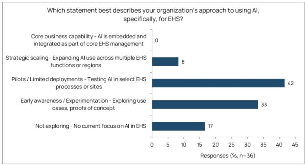Which statement best describes your organization's approach to using AI, specifically for EHS?